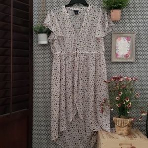 Floral high low blouse